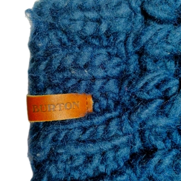 Women's Kismet Burton Beanie. Navy Blue with Pompom. - Picture 2 of 6